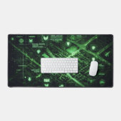 戦術地図オーバーレイ、ブラックオプスデザイン デスクマット (キーボード&マウス)