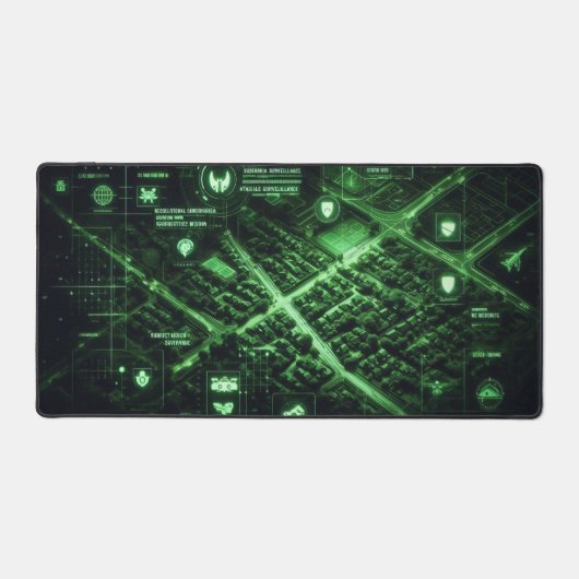 戦術地図オーバーレイ、ブラックオプスデザイン デスクマット (正面)