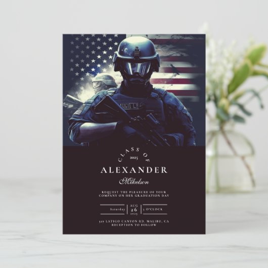 戦術将米旗警察卒業 招待状 (スタンド正面)