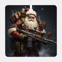 戦術的なサンタクロースの休日 メタルオーナメント