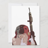 戦術的サンタのグリーティングカード シーズンカード (正面)