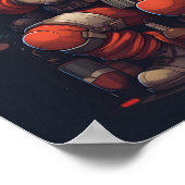 戦術的サンタクロースのクリスマスポスター ポスター (角)