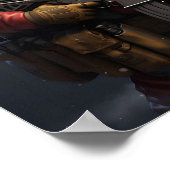 戦術的サンタクロースのクリスマスポスター ポスター (角)