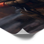 戦術的サンタクロースのクリスマスポスター ポスター (角)