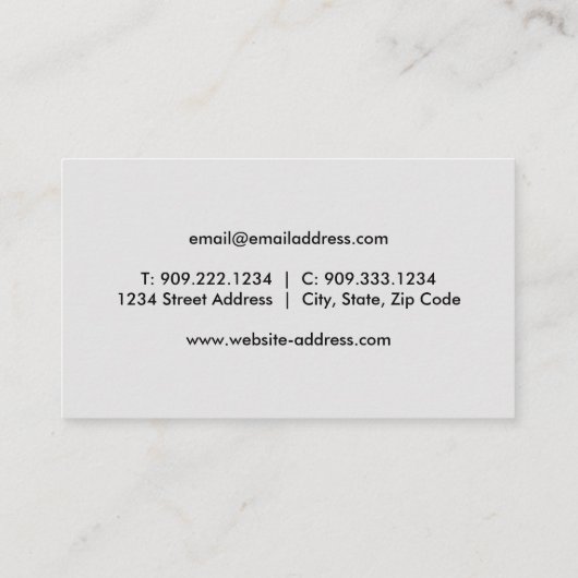 戦術的スナイパーの名刺 – シルエットデザイン 名刺 (裏面)