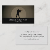 戦術的スナイパーの名刺 – シルエットデザイン 名刺 (正面/裏面)