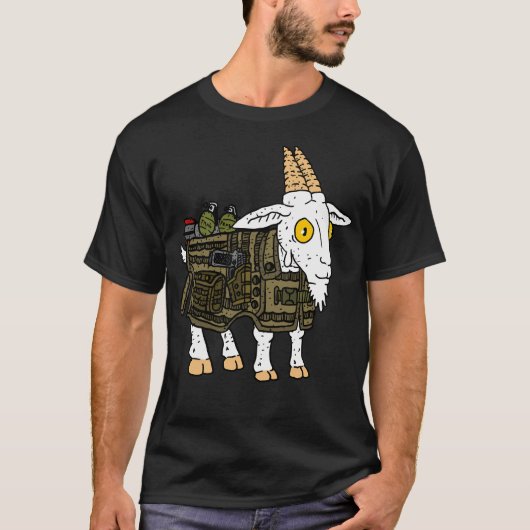 戦術的ヤギ。 Tシャツ (正面)