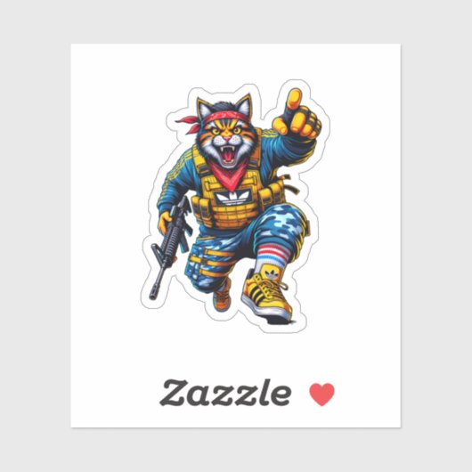 「戦術的虎猫 – 武装およびフューリー」 シール (シート)