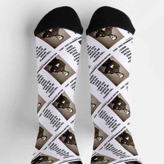 戦話戦のウィリアム・T・シャーマン引用文 ソックス (上部)