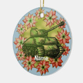 戦車のクリスマスオーナメント セラミックオーナメント (左)