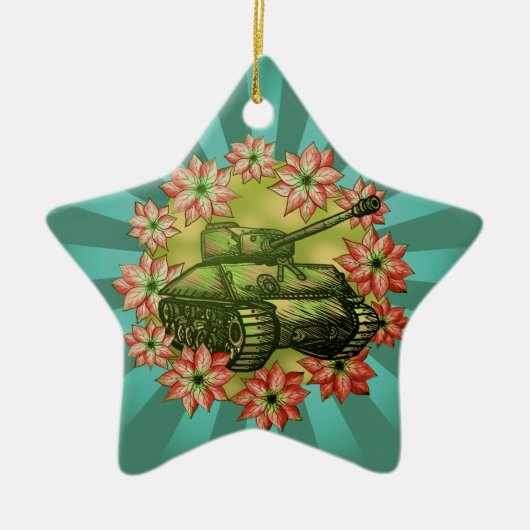 戦車のクリスマス カスタム オーナメント (正面)