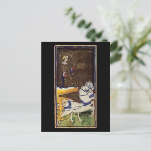 戦車のタロットカード ポストカード (スタンド正面)