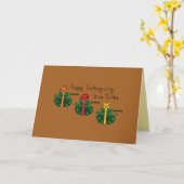 戦車を贈ろう - ユニークな感謝祭のグリーティングカード カード (黄色い花)