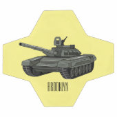 戦車漫画イラストレーション サッカーボール (フラット)