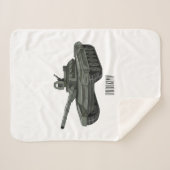 戦車漫画イラストレーション シェルパブランケット (正面(横))