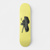 戦車漫画イラストレーション スケートボード (正面)