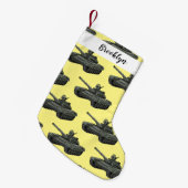 戦車漫画イラストレーション スモールクリスマスストッキング (正面 (吊り時))