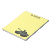 戦車漫画イラストレーション ノートパッド (回転)