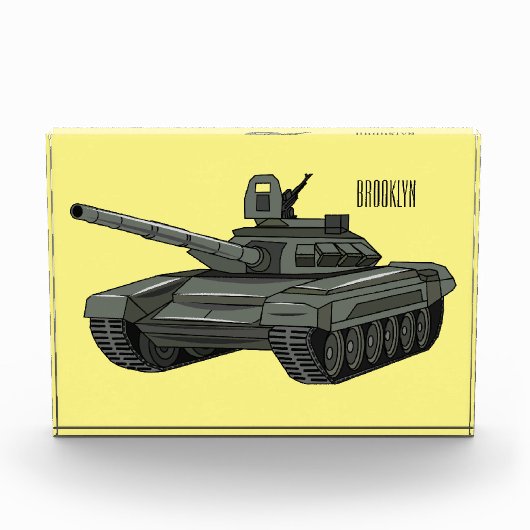 戦車漫画イラストレーション フォトブロック (正面)