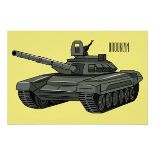戦車漫画イラストレーション ポスター