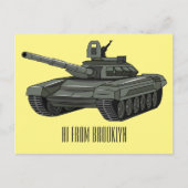 戦車漫画イラストレーション ポストカード (正面)