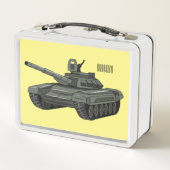 戦車漫画イラストレーション メタルランチボックス (裏面)