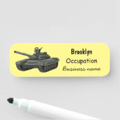 戦車漫画イラストレーション 名札 (インサイチュ)