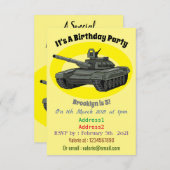 戦車漫画イラストレーション 招待状 (正面/裏面)