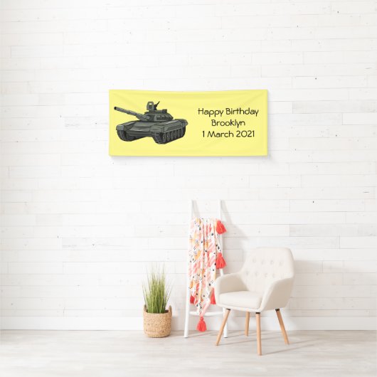 戦車漫画イラストレーション 横断幕 (インサイチュ)