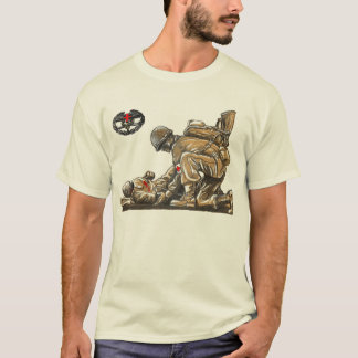 戦闘の医者-生命物を置いて下さい Tシャツ