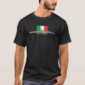 戦闘イタリアン艦コンテディカブールイタリア国旗 Tシャツ (正面)