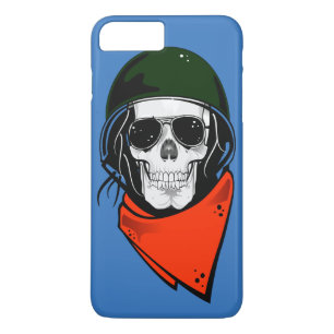 戦闘カッコいいスカル iPhone 8 PLUS/7 PLUSケース