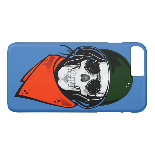 戦闘カッコいいスカル Case-Mate iPhoneケース (裏面(横))