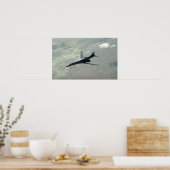 戦闘パトロール中の米空軍B-1Bランサー ポスター (キッチン)