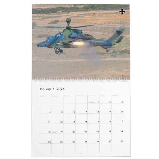 戦闘ローター国際的 カレンダー (1月 2026)