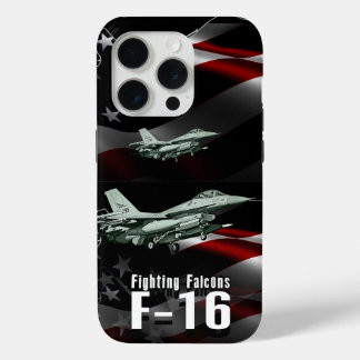 戦闘中のF16《鳥》ハヤブサ戦闘機ジェット機事件 iPhone 15 PROケース
