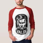 戦闘司令部擦り切れたTシャツグラフィック Tシャツ (正面)