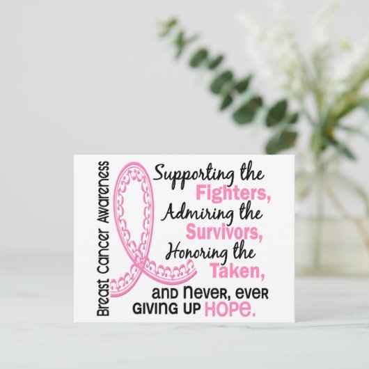 戦闘員の生存者が4人の乳がんにかかった ポストカード (スタンド正面)