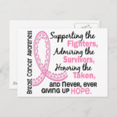 戦闘員の生存者が4人の乳がんにかかった ポストカード (正面/裏面)