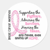 戦闘員の生存者が4人の乳がんにかかった ラウンドシール (正面)