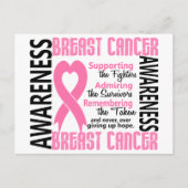 戦闘員の生存者が6人の乳がんにかかった ポストカード (正面)