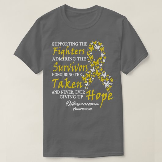戦闘員を支える骨肉腫認識度が Tシャツ (デザイン正面)