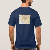 戦闘地図が付いているAusterlitzの紋章付き外衣 Tシャツ (裏面)