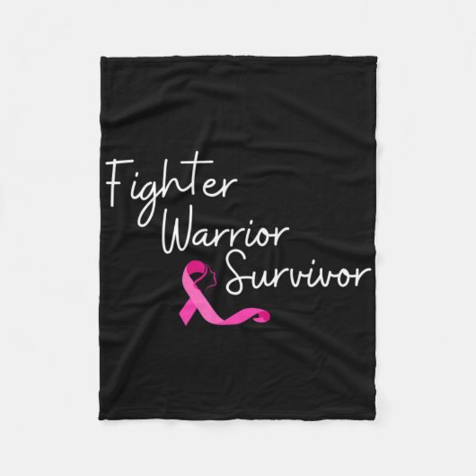 戦闘士族生存乳がん認識度 フリースブランケット (正面)