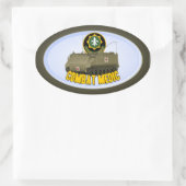 戦闘媒体 楕円形シール (バッグ)