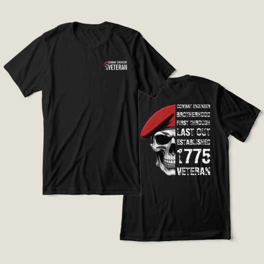戦闘工兵士サッパーキャスルの戦術紋章 トライブレンドTシャツ (デザイン正面&裏面)