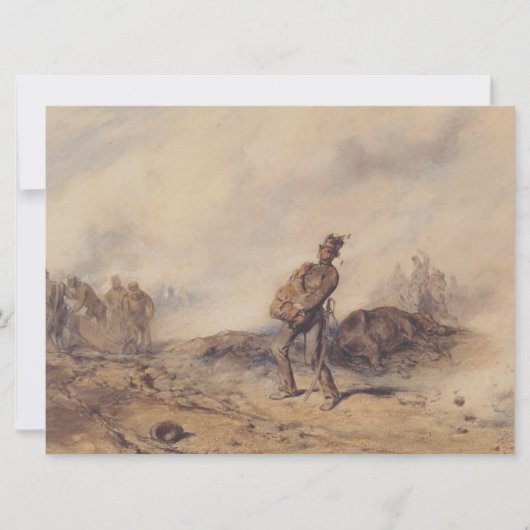 戦闘後の負傷した兵士（戦場） カード (正面)