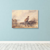 戦闘後の負傷した兵士（戦場） キャンバスプリント (インサイチュ (ウッドフロア))