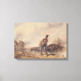 戦闘後の負傷した兵士（戦場） キャンバスプリント