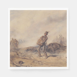 戦闘後の負傷した兵士（戦場） スタンダードランチョンナプキン